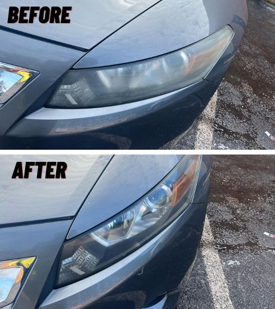 Car Headlight Restored service before After