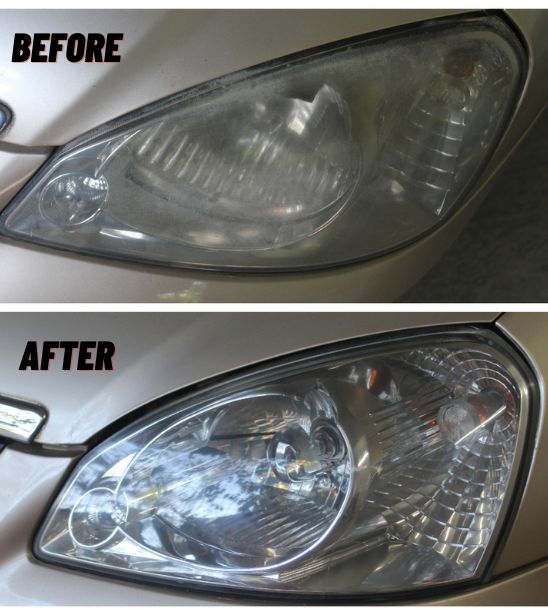 Headlight Restoration Before After